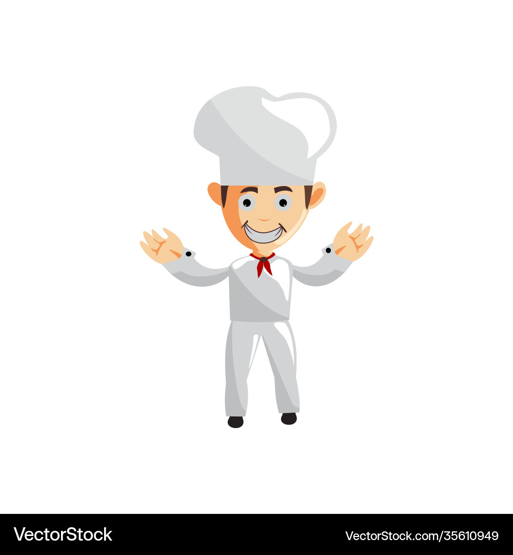 Chef character profession creation template pose vector image