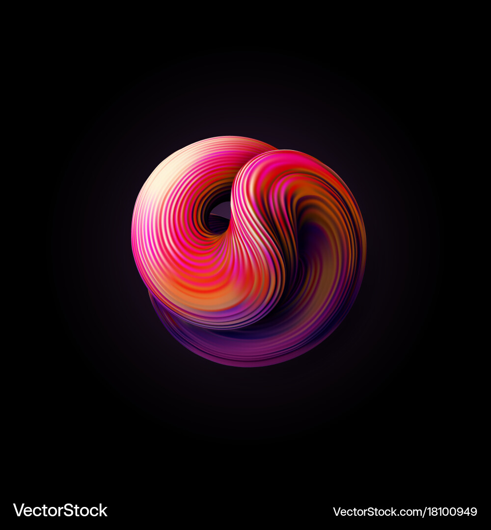Fluid Twisted Shape vector image