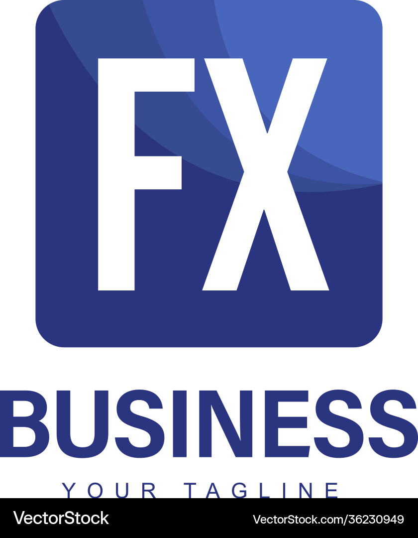 Fx initial a logo design with abstract style Fx initial a logo design with abstract style vector image