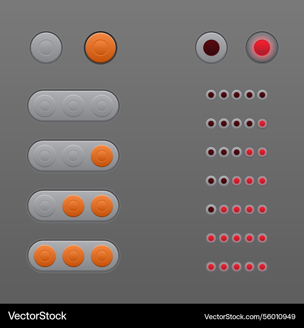 Interface buttons set Vector Image