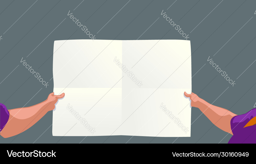 Man holding map Man holding map vector image
