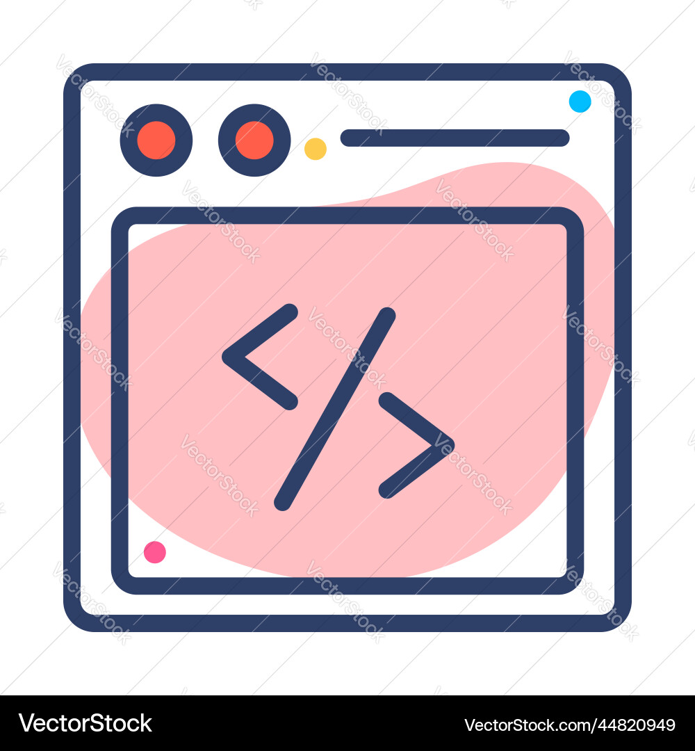 Programing icon user interface as a simple sign vector image