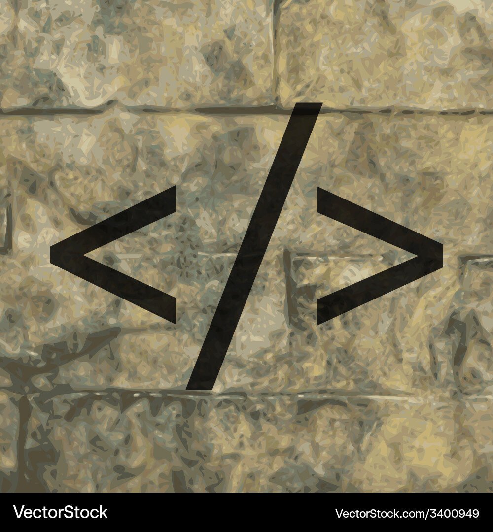 Programming code icon symbol flat modern web vector image
