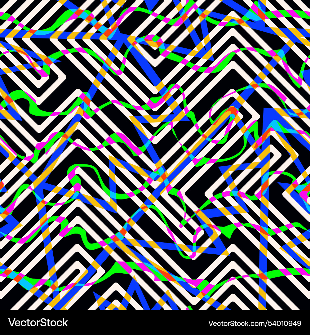 Psychedelic seamless pattern Psychedelic seamless pattern vector image