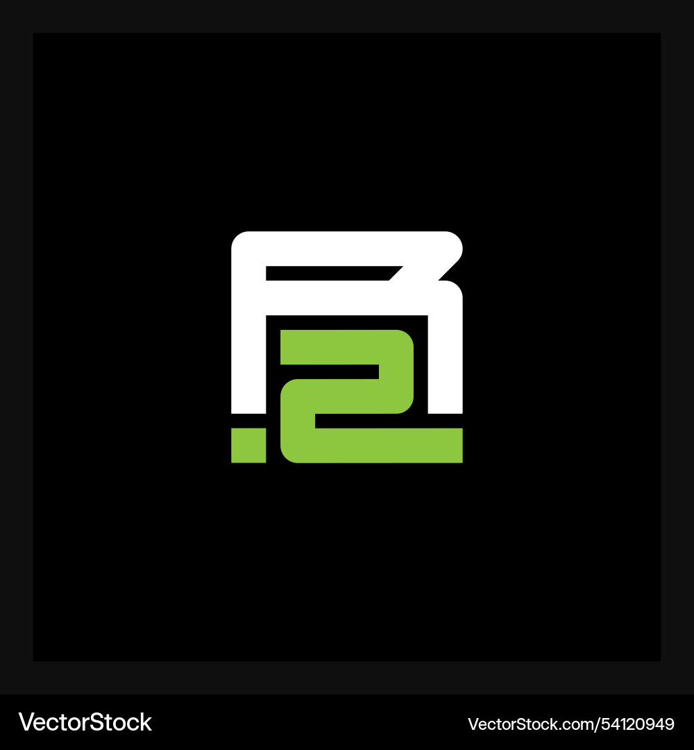 R2 - monogram or logotype design element icon vector image