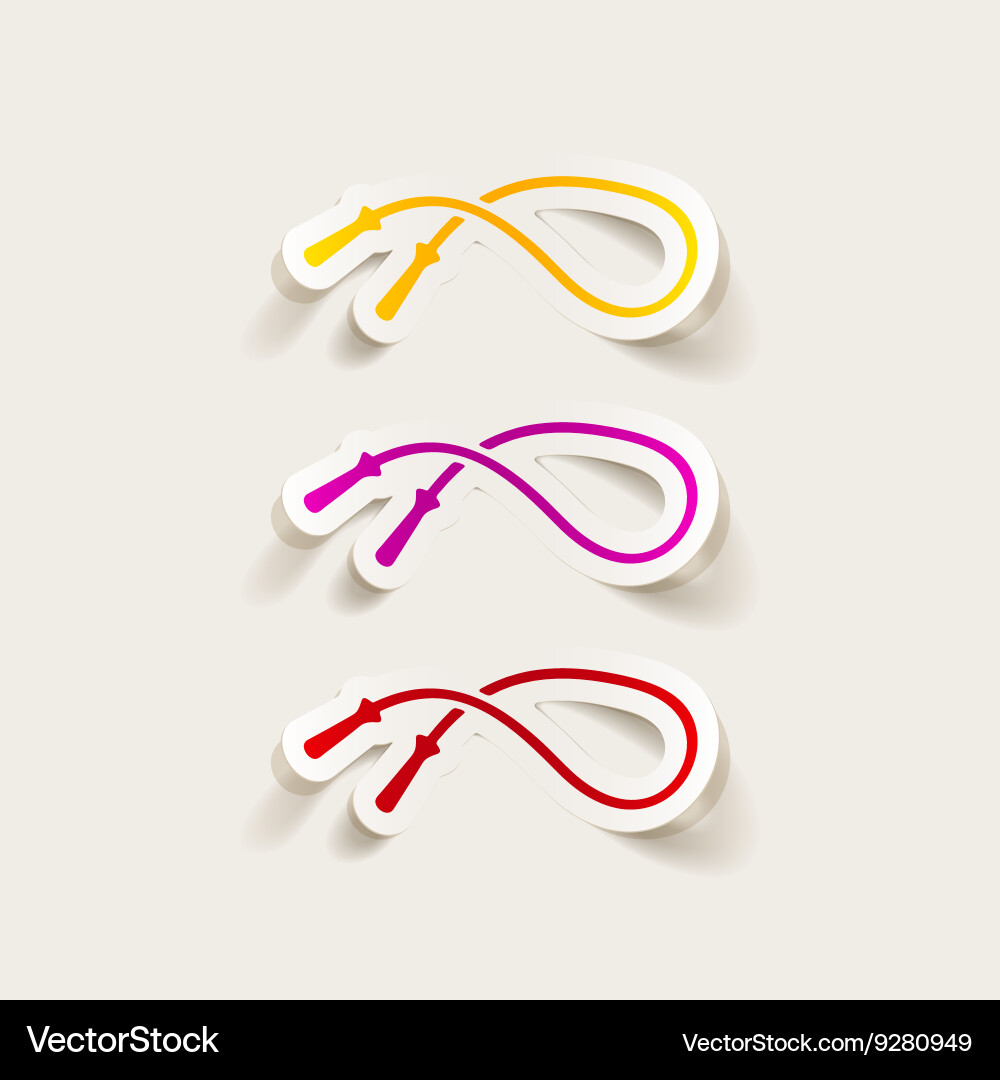 Realistic design element jump rope vector image