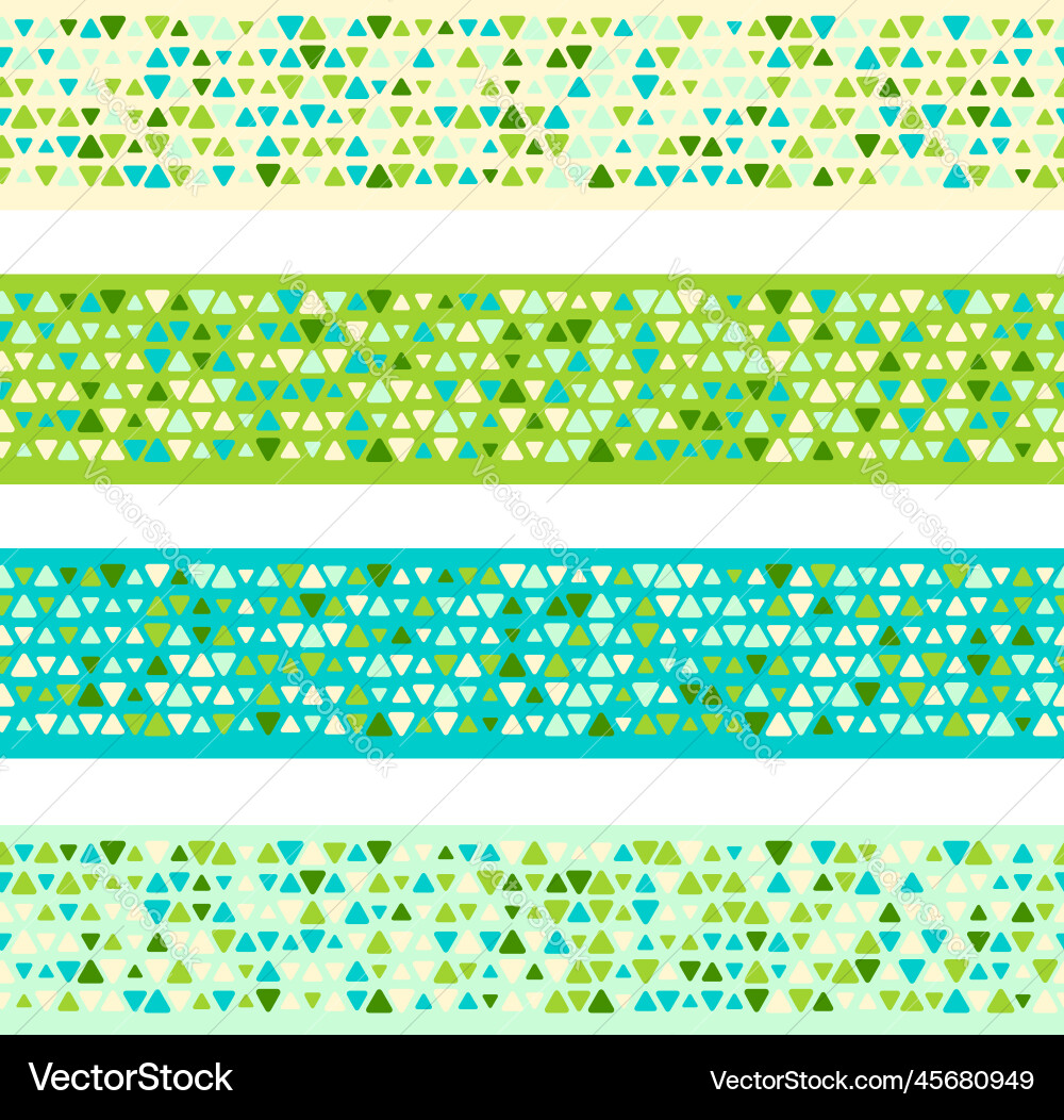 Seamless patterned borders with small spots vector image
