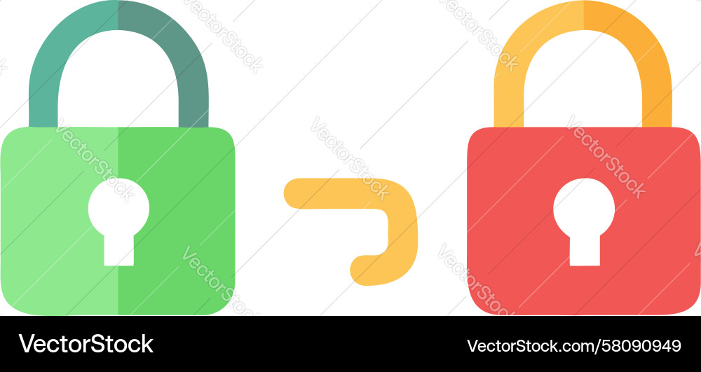 Secure Padlock Icon Vector Image