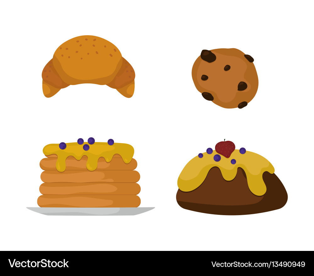 Süßigkeiten Lebensmittel Bäckerei Dessert Zucker Süßwaren Süßigkeiten Lebensmittel Bäckerei Dessert Zucker Süßwaren vektorbild