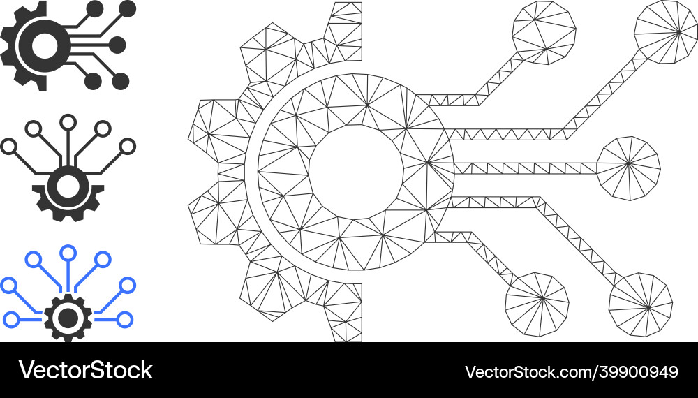 Web mesh digital mechanics icon Web mesh digital mechanics icon vector image
