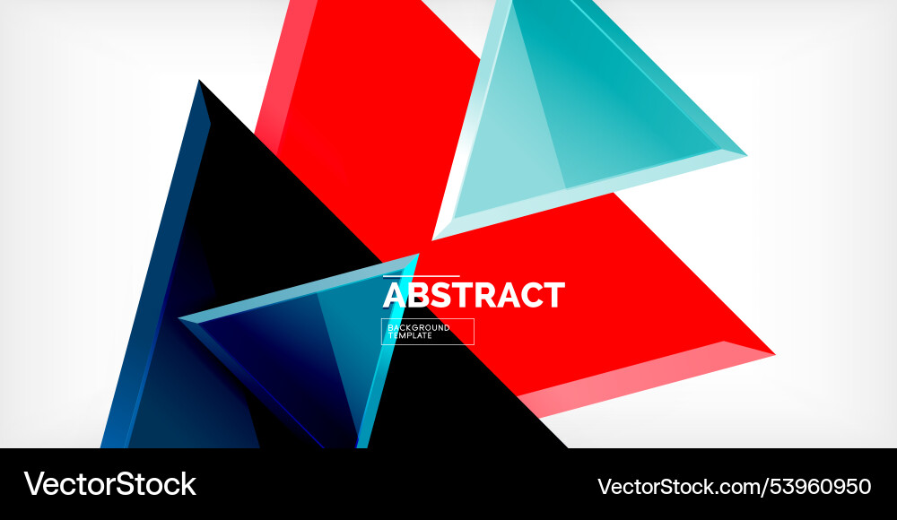 Abstract background - glossy triangles Vector Image