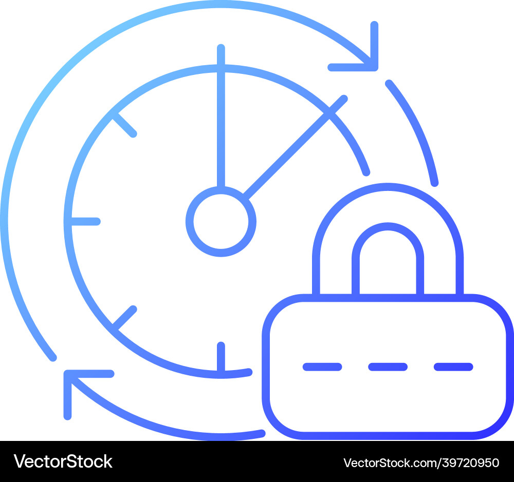 Change password gradient linear icon Change password gradient linear icon vector image