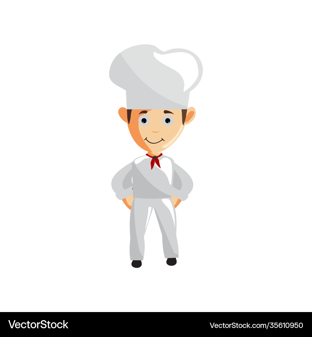 Chef character professional creation template pose Chef character professional creation template pose vector image