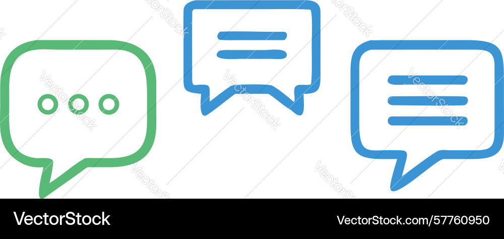 Essential chat and messaging bubbles icon design Vector Image