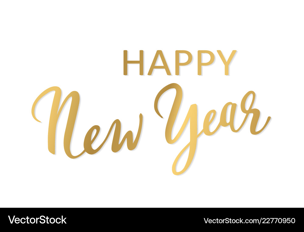 Happy new tear lettering Royalty Free Vector Image