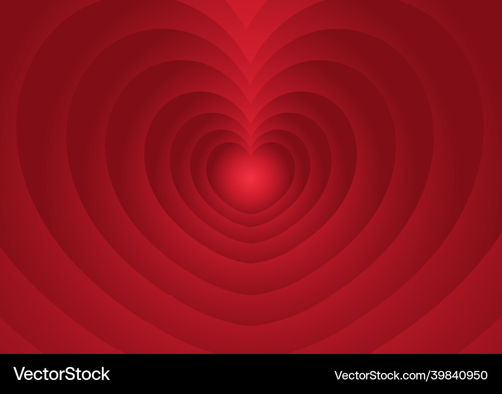 Heart background with red gradient color Heart background with red gradient color vector image