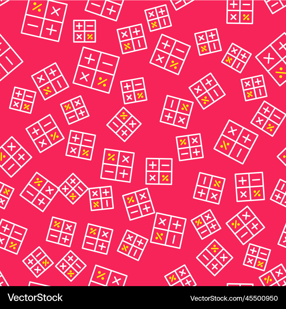 Line calculator icon isolated seamless pattern Line calculator icon isolated seamless pattern vector image