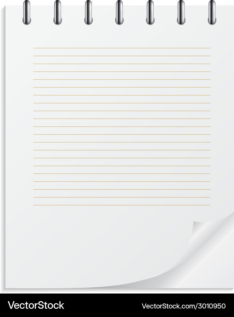 Notebook on a spring vector image