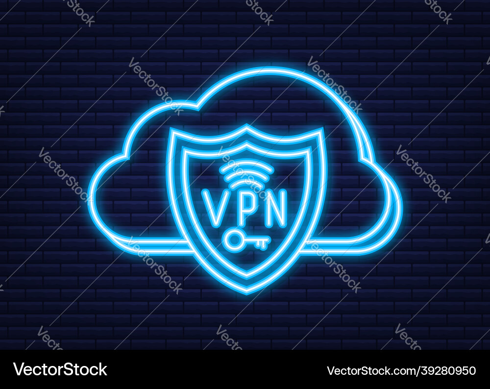 Secure vpn connection concept virtual private Vector Image