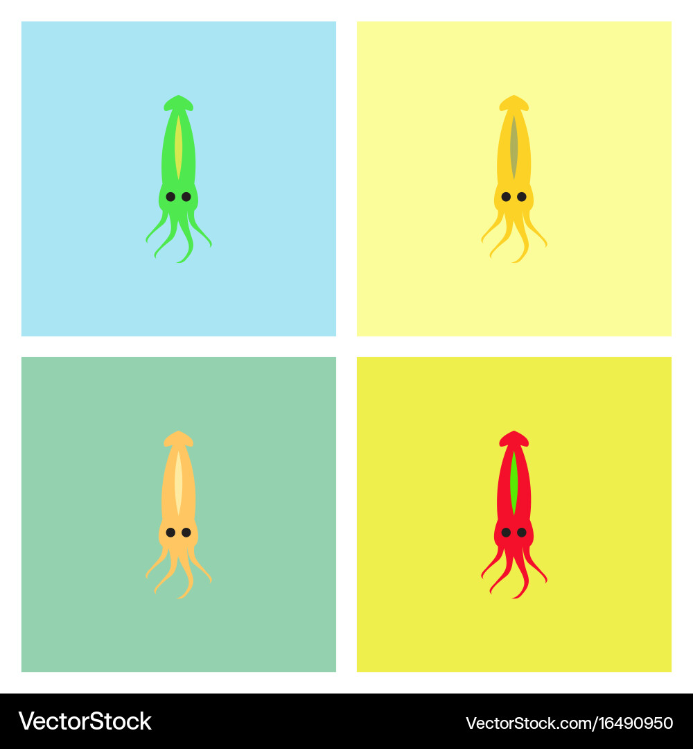 Squid icon simple of collection Vector Image