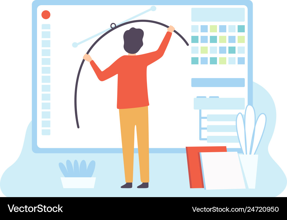 Web design digital content creating technology Web design digital content creating technology vector image