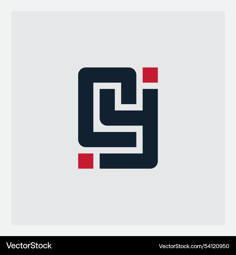 Yc - design element or icon monogram logotype Yc - design element or icon monogram logotype vector image