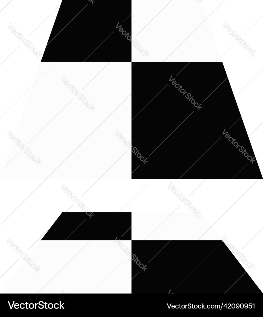 3d chessboard checkerboard pattern in perspective Vector Image