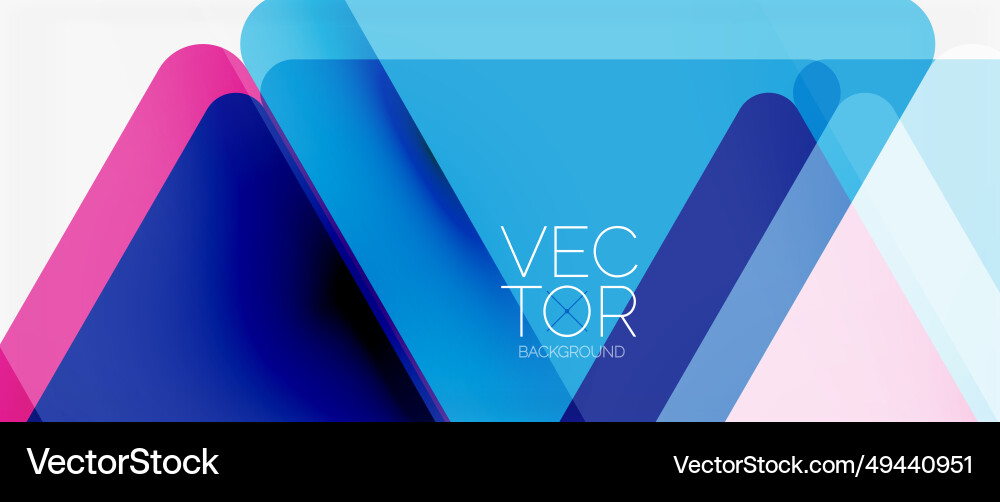 Abstract background color transparent triangles Vector Image