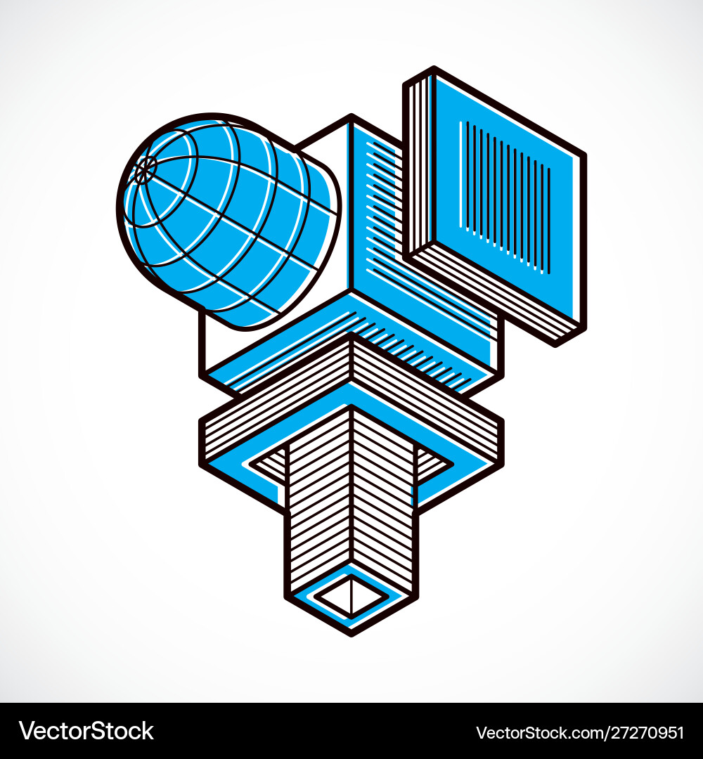 Abstract isometric dimensional shape made using Abstract isometric dimensional shape made using vector image