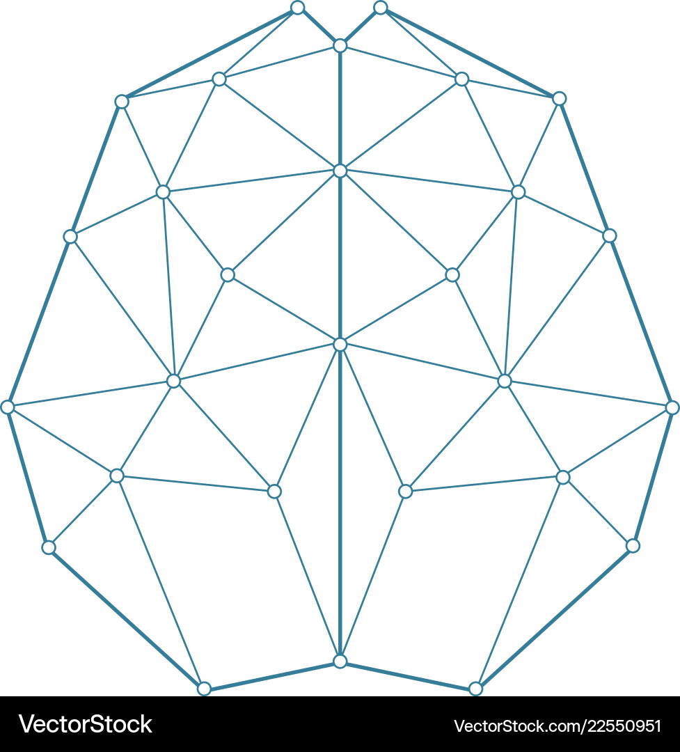 Abstract network ai brain Vector Image
