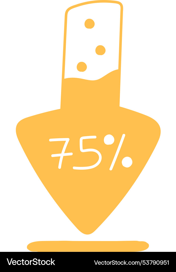 Arrow shape loading bar progress indicator vector image