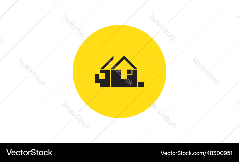 Construction house icon home repair logo design Construction house icon home repair logo design vector image