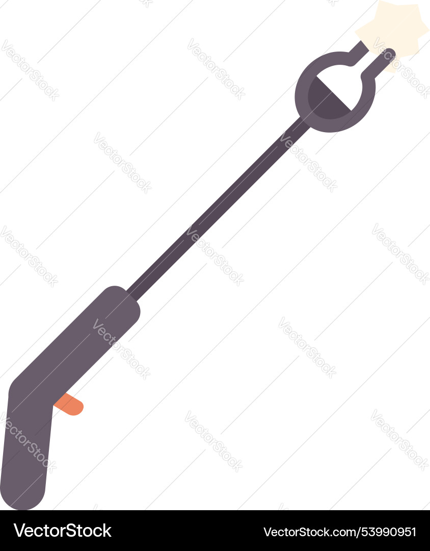 Handheld culinary torch creating a flame Handheld culinary torch creating a flame vector image