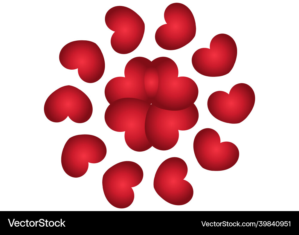 Heart design with red color gradient 2 Heart design with red color gradient 2 vector image