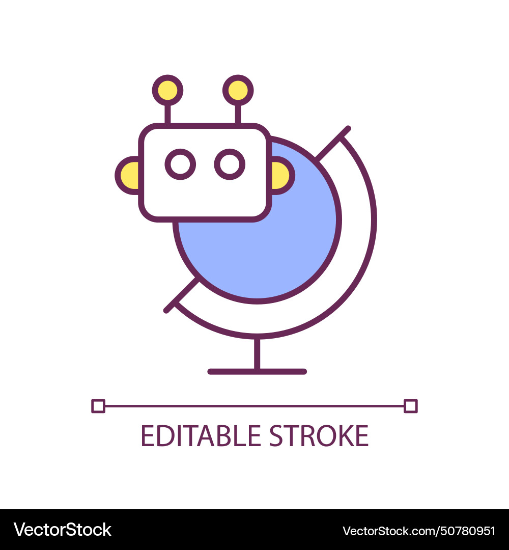 Machine learning symbol rgb color icon vector image