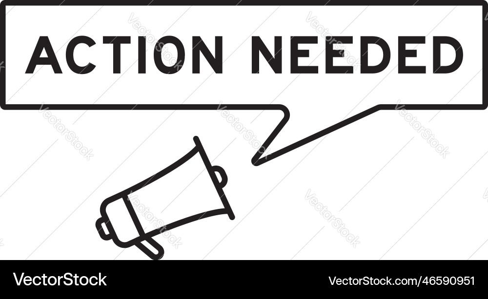 Megaphone icon with speech bubble in word action Vector Image