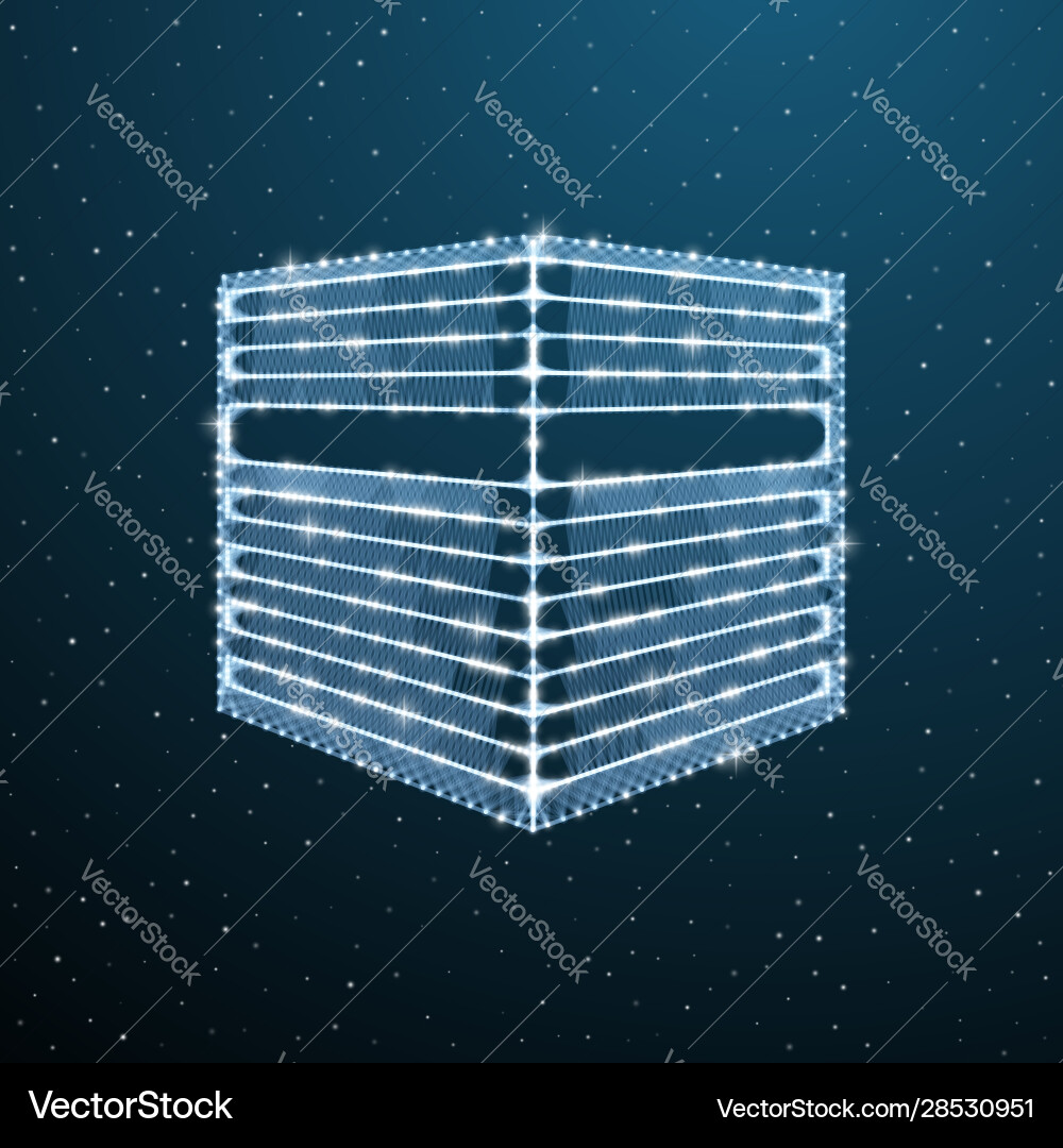 Office exterior polygonal concept wireframe 3d Office exterior polygonal concept wireframe 3d Vector Image