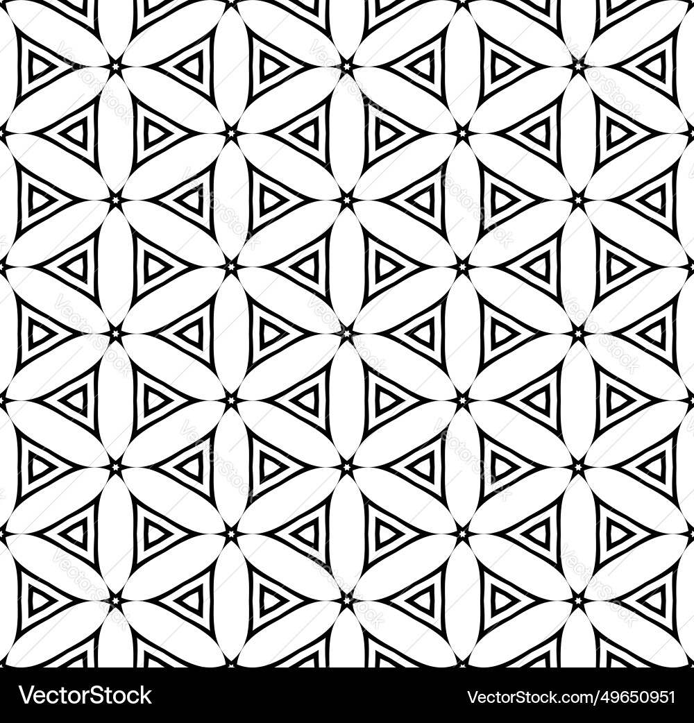 Seamless hexagons and triangles pattern vector image