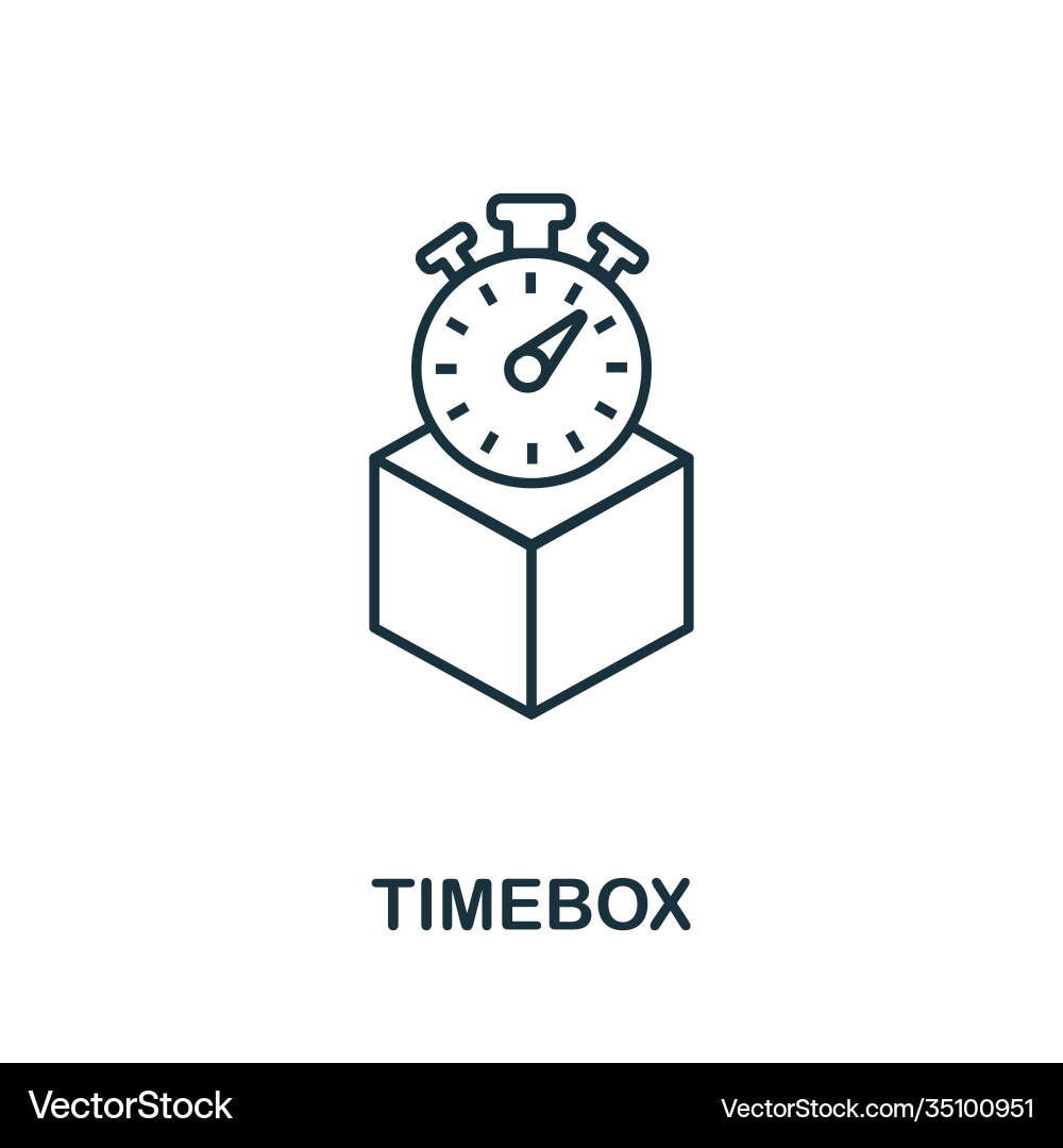 Timebox Icon - Agile Template vector image