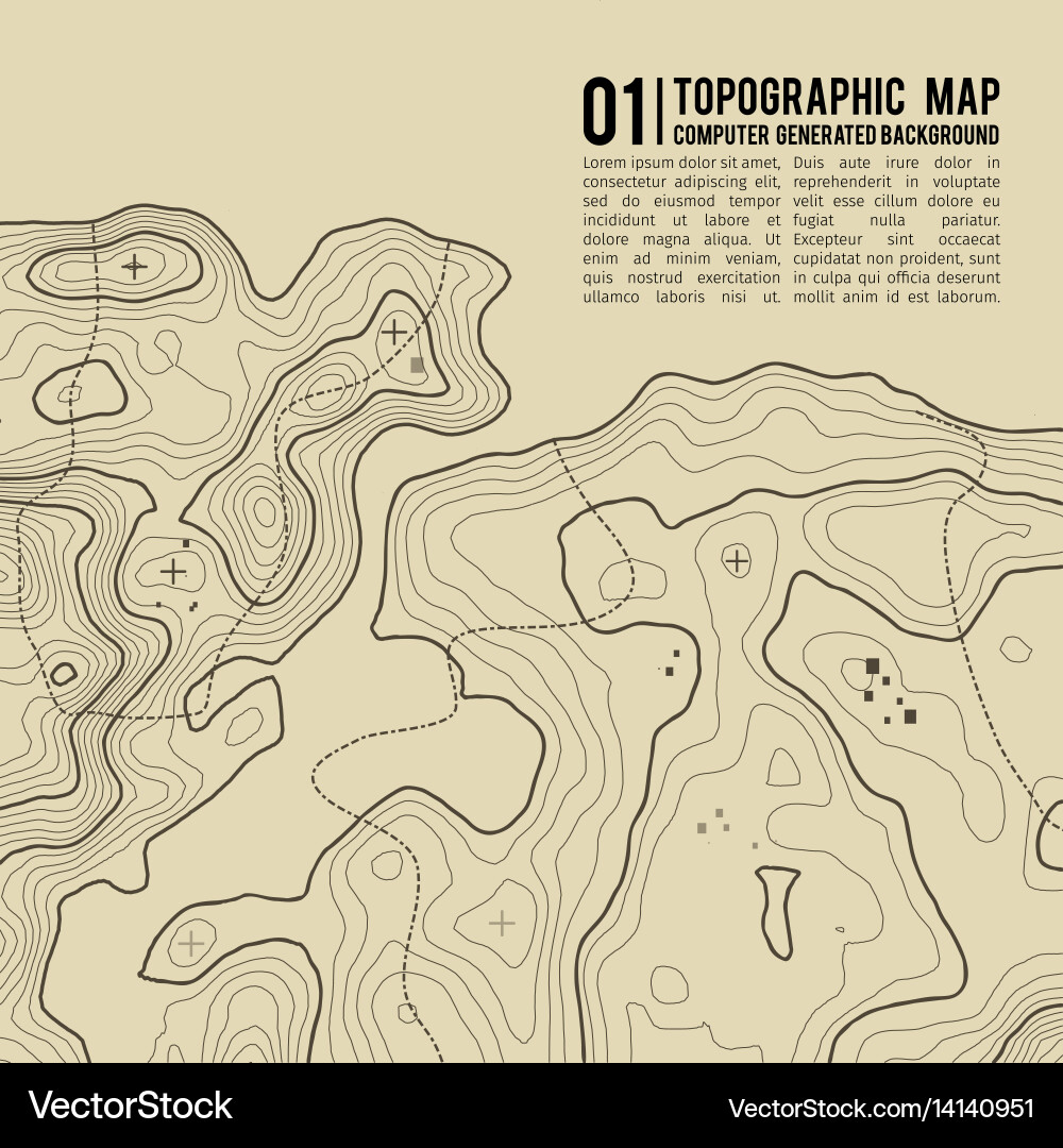 Topographic map background with space for copy vector image
