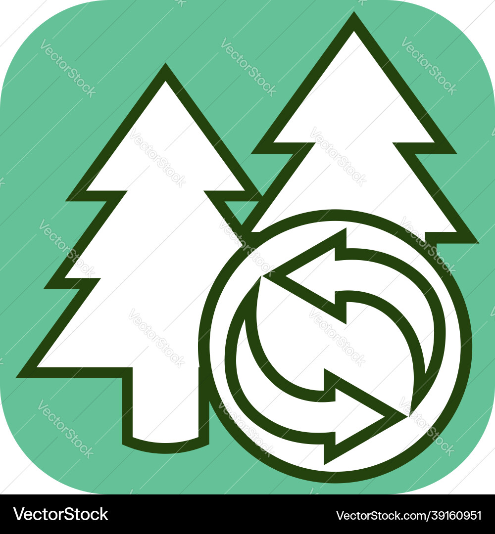 Trees and arrows on a white background vector image