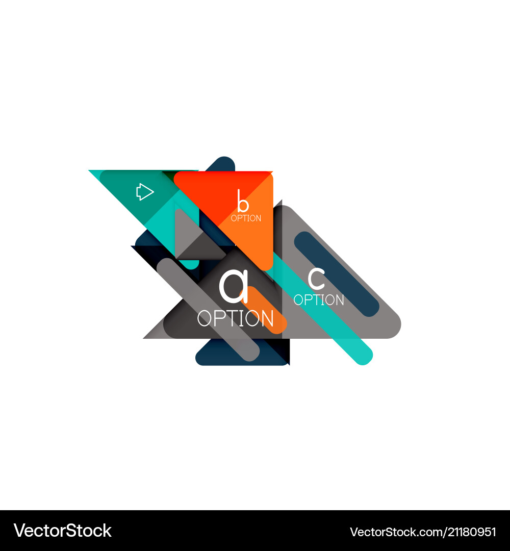 Triangle data visualization design option Triangle data visualization design option vector image
