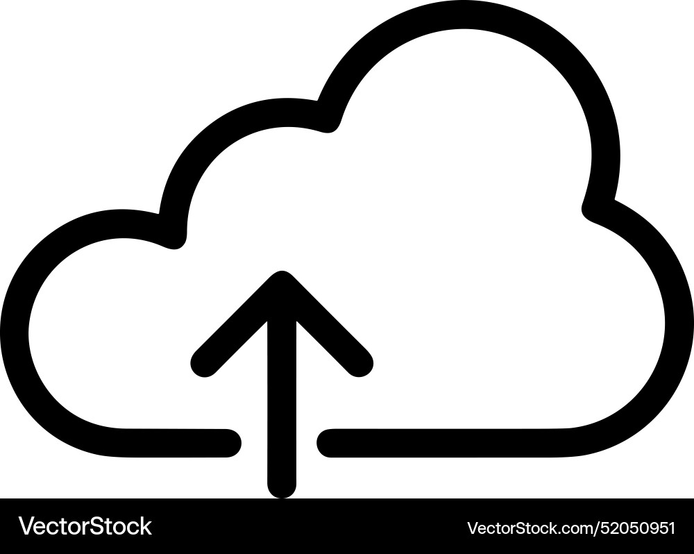 Upload outline icon symbol image Vector Image