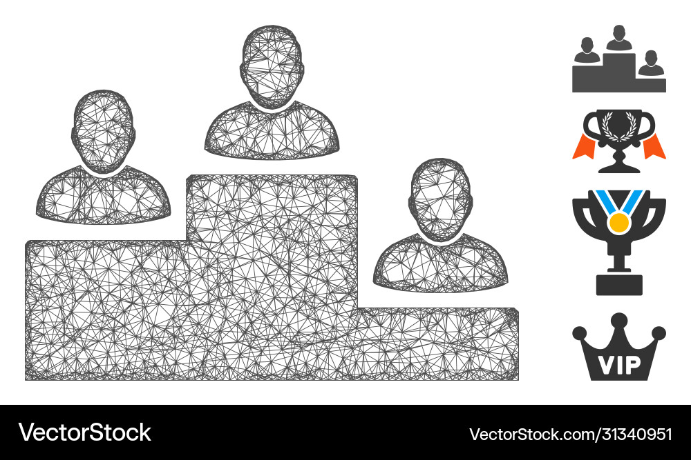 User rating levels web mesh User rating levels web mesh vector image