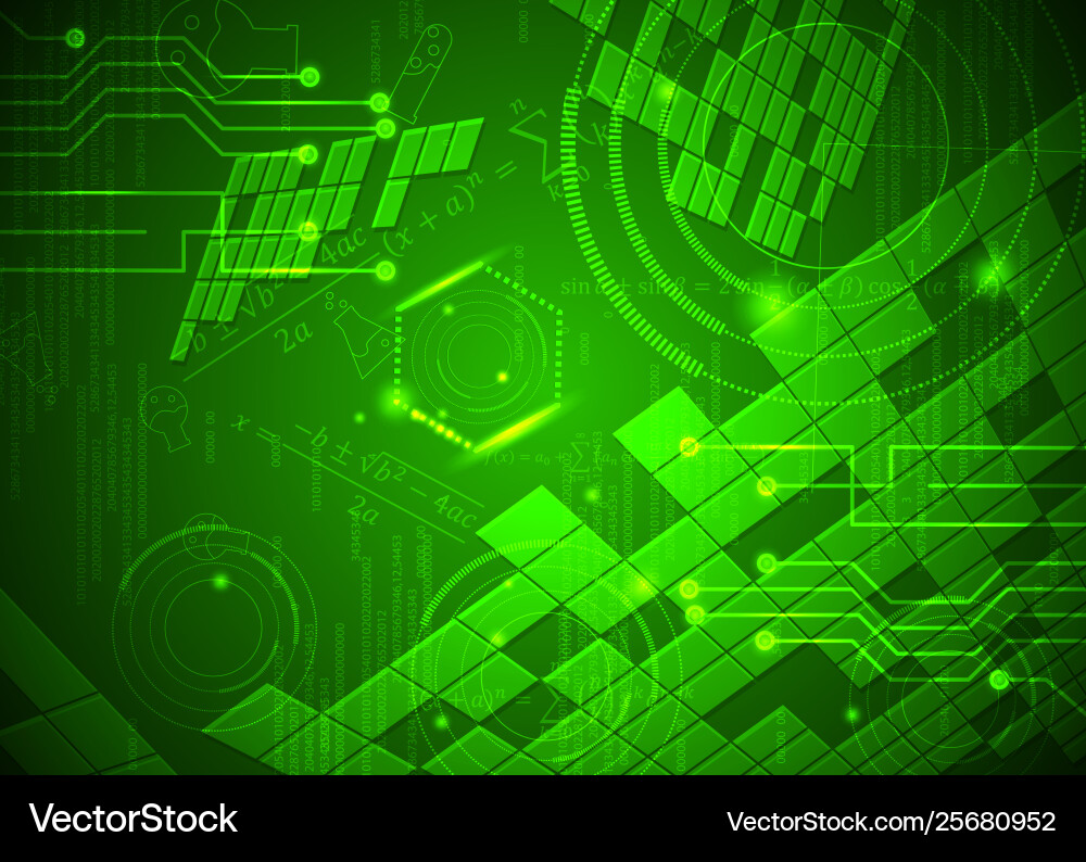 Abstract background 16 formulas code vector image
