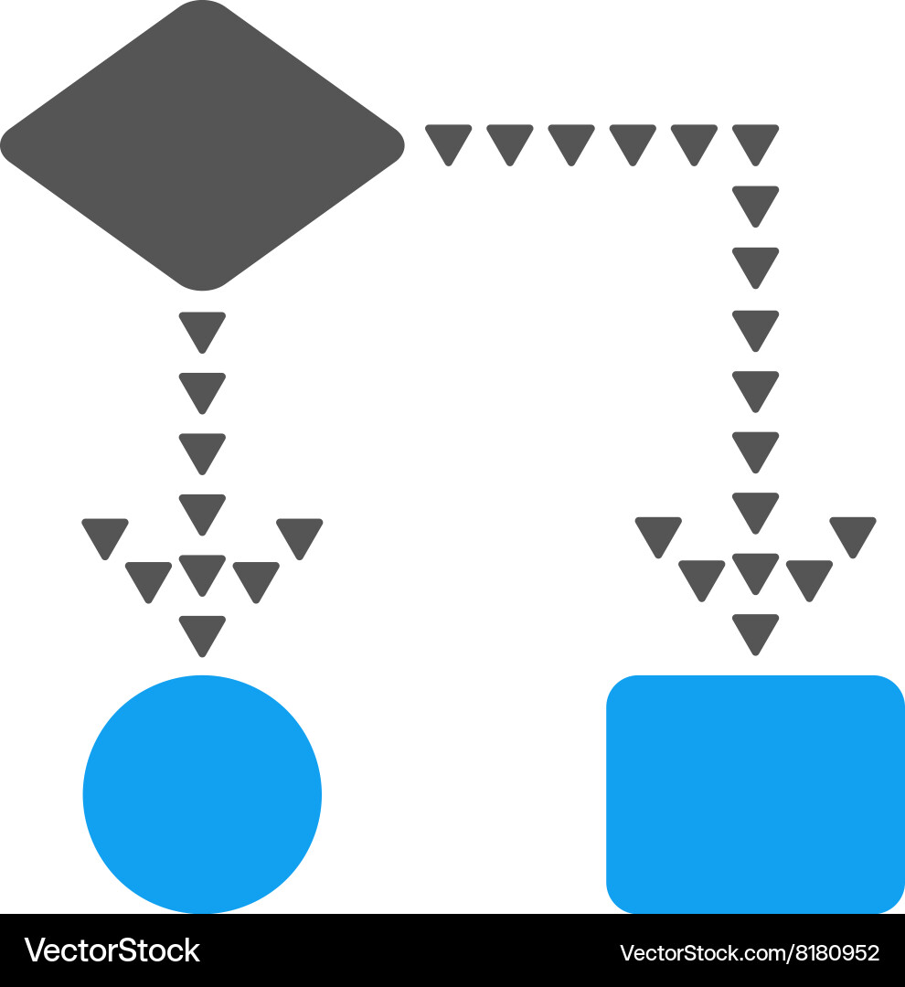 Algorithm flowchart flat symbol vector image