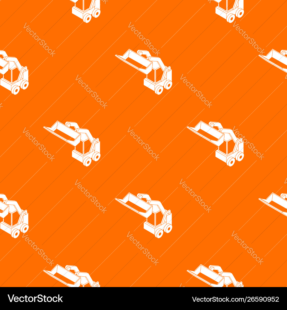 Bobcat machine pattern orange Bobcat machine pattern orange Vector Image