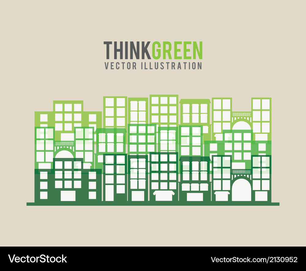 Building design over beige background Vector Image