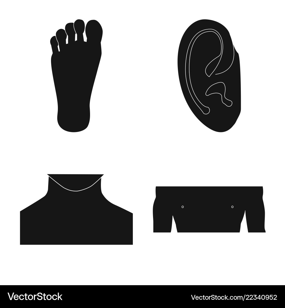 Isolated object of human and part icon set Isolated object of human and part icon set vector image