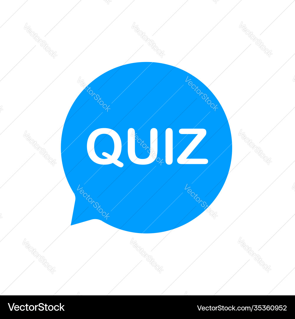 Quiz sticker for social media content search Quiz sticker for social media content search vector image
